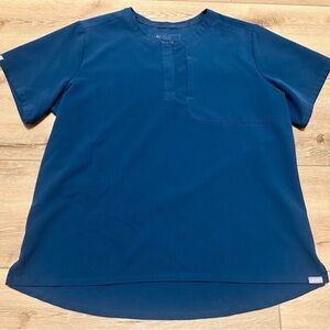 Women’s Figs Scrub Set Deep Reef Blue Limited Top & Livingston Pants XXL EUC!